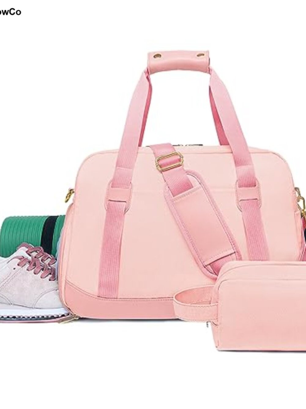 Sports Gym Bag for Women Travel Duffle Shoe Compartment Wet Pocket